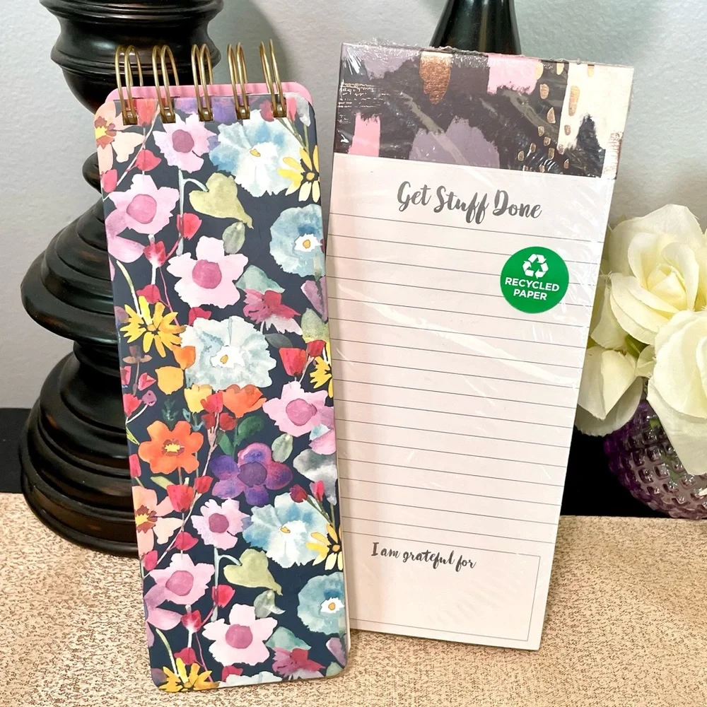 NWT FLORAL Hardcover Notebook/Journal Notepad Stationery Bundle